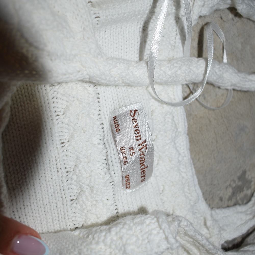 White Knit Midi Dress